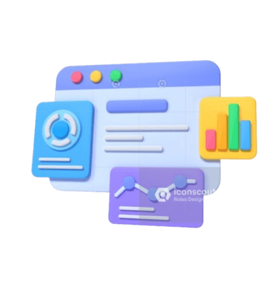 3D Illustration of Dashboard